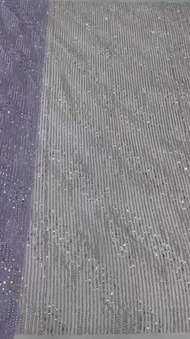 5 Yards Colorful Sequins Pearls Beaded Embroidered 3D Floral Lace Material Fabric For Dresses ML011