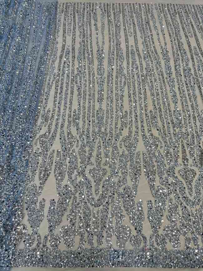 5 Yards Pearls Beaded Lace Material Fabric For Dresses