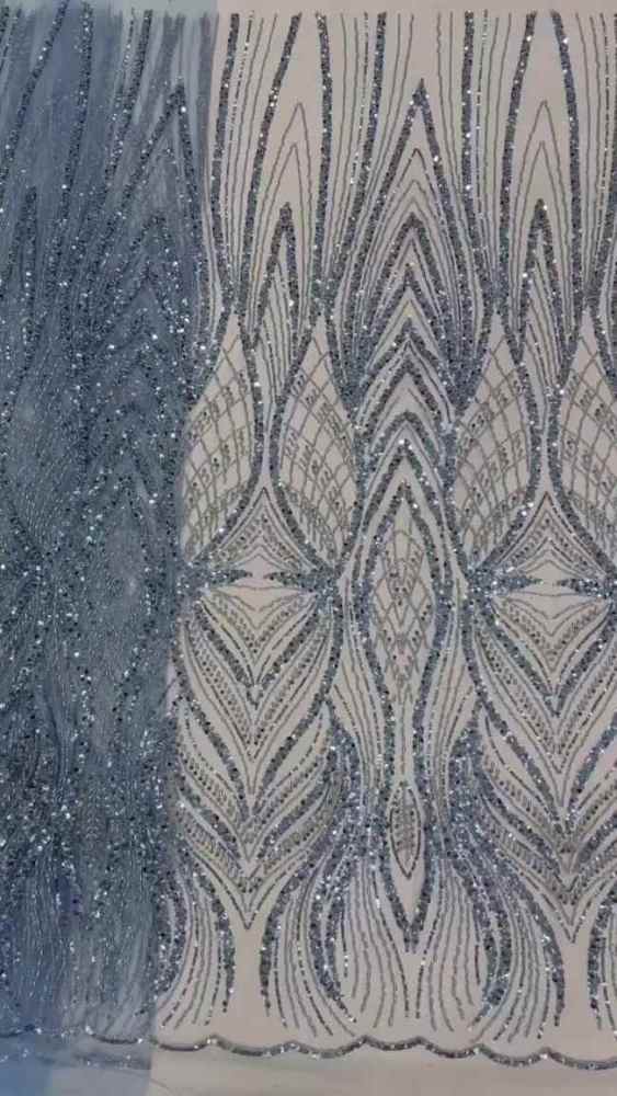 5 Yards Beaded Lace Material Fabric For Dresses