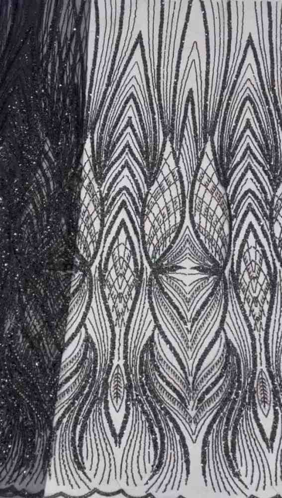 5 Yards Beaded Lace Material Fabric For Dresses