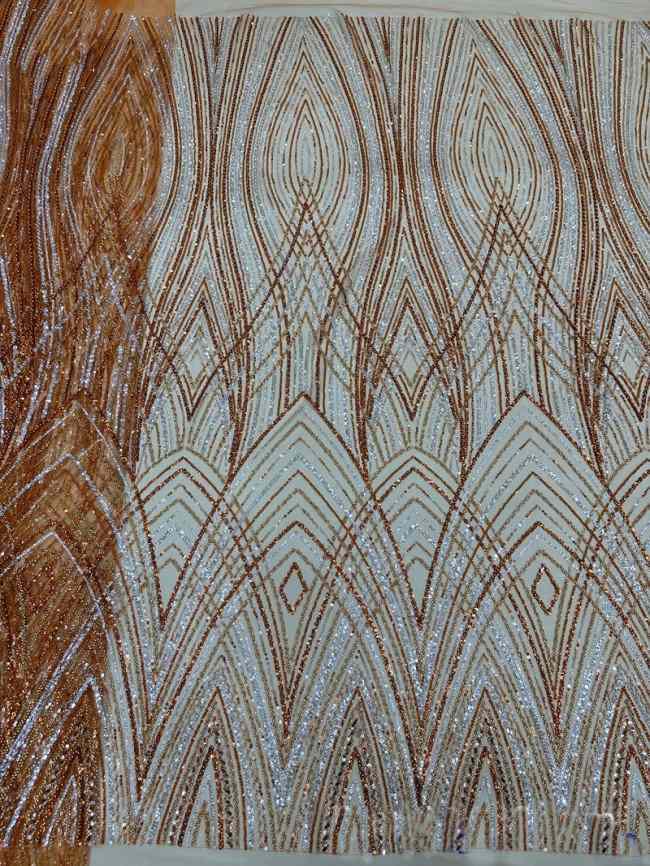 5 Yards Colorful Sequins Pearls Beaded Embroidered 3D Floral Lace Material Fabric For Dresses ML010