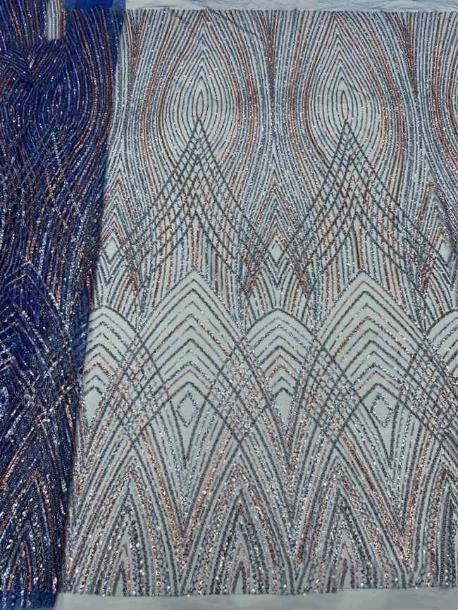 5 Yards Colorful Sequins Pearls Beaded Embroidered 3D Floral Lace Material Fabric For Dresses ML010