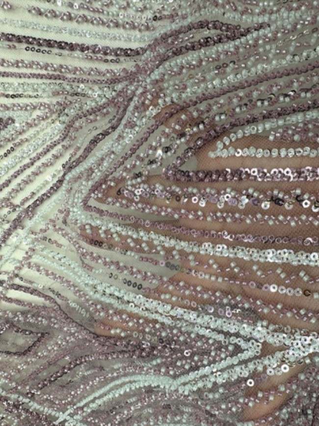 5 Yards Colorful Sequins Pearls Beaded Embroidered 3D Floral Lace Material Fabric For Dresses ML010