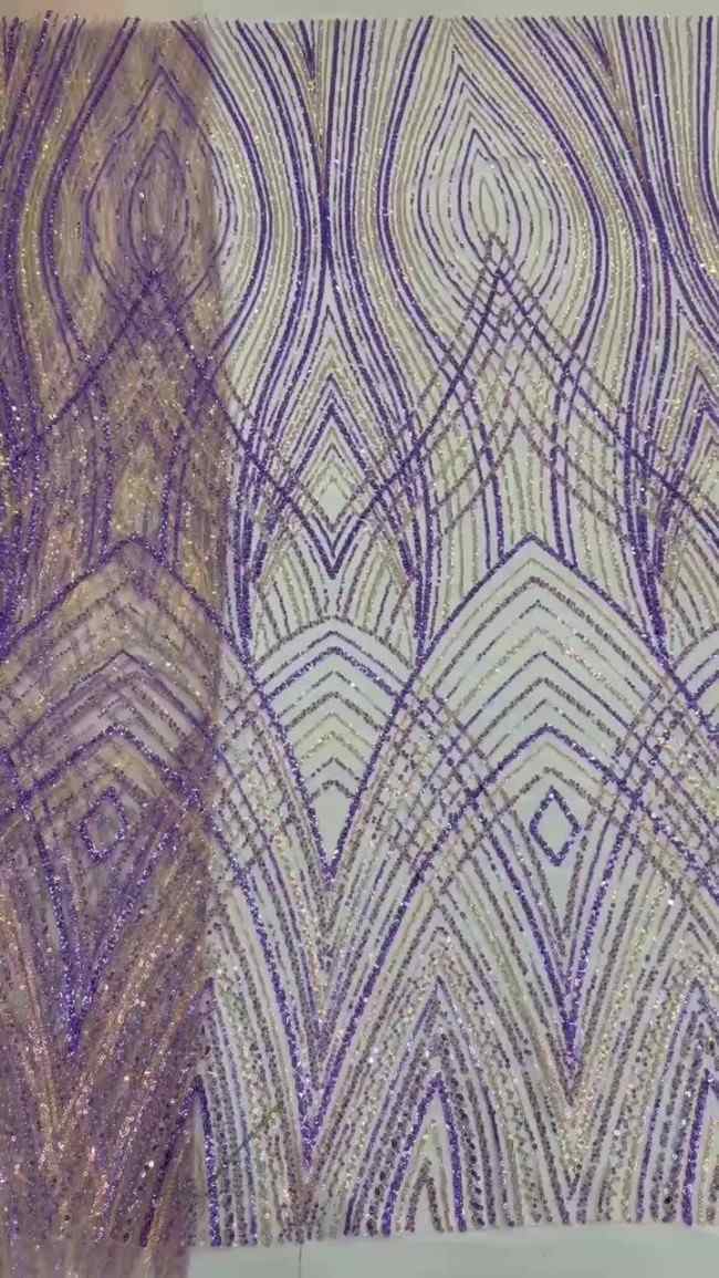 5 Yards Colorful Sequins Pearls Beaded Embroidered 3D Floral Lace Material Fabric For Dresses ML010