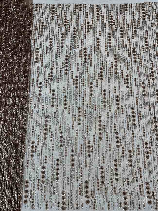 5 Yards Colorful Sequins Pearls Beaded Embroidered 3D Floral Lace Material Fabric For Dresses ML025