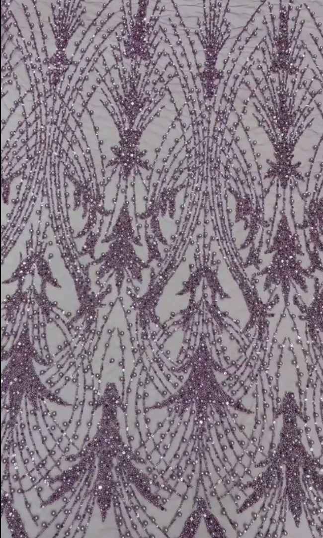 5 Yards Colorful Sequins Pearls Beaded Embroidered 3D Floral Lace Material Fabric For Dresses ML028