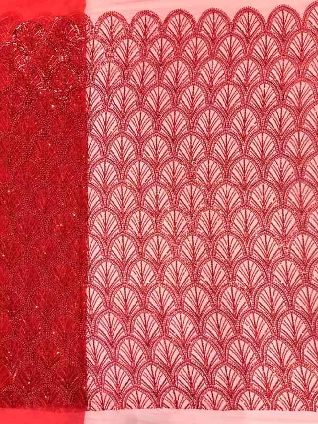 5 Yards Colorful Sequins Pearls Beaded Embroidered 3D Floral Lace Material Fabric For Dresses HN115