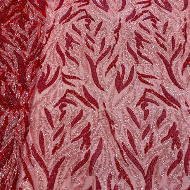 5 Yards Beaded Lace Material Fabric For Dresses