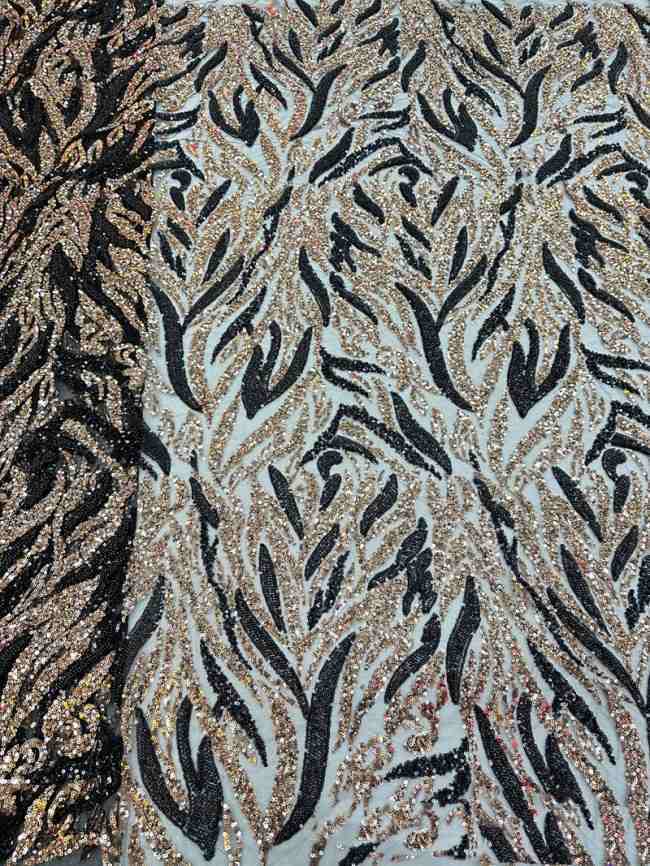 5 Yards Colorful Sequins Pearls Beaded Embroidered 3D Floral Lace Material Fabric For Dresses