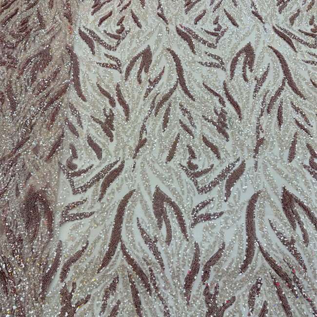 5 Yards Colorful Sequins Pearls Beaded Embroidered 3D Floral Lace Material Fabric For Dresses