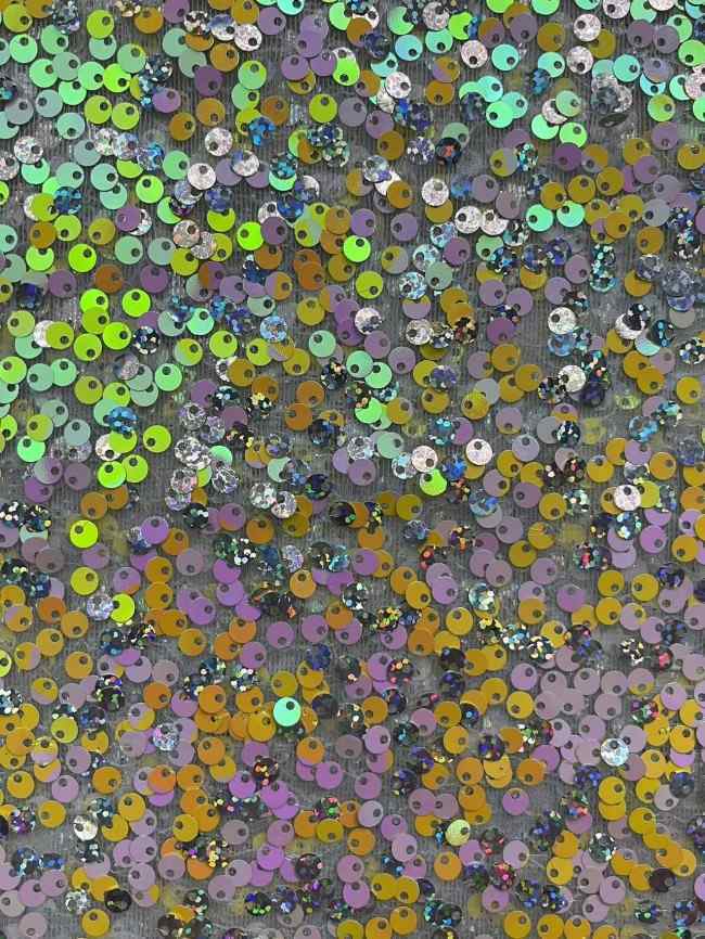 5 Yards Colorful Sequins Lace Material Fabric For Dresses ZT066