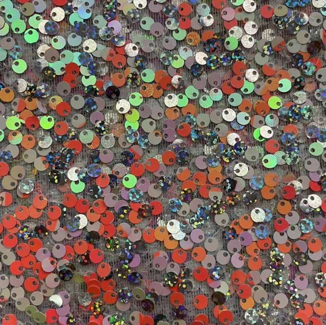 5 Yards Colorful Sequins Lace Material Fabric For Dresses ZT066