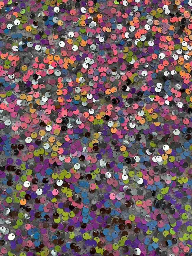 5 Yards Colorful Sequins Lace Material Fabric For Dresses ZT066