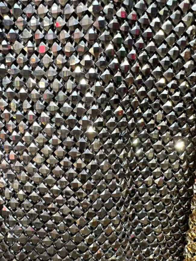 5 Yards Luxury Heavy Crystal Rhinestone Lace Fabric