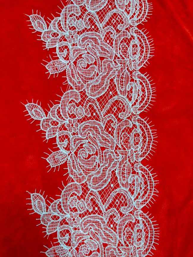 5 Yards White Guipure Bridal Lace Trim Material