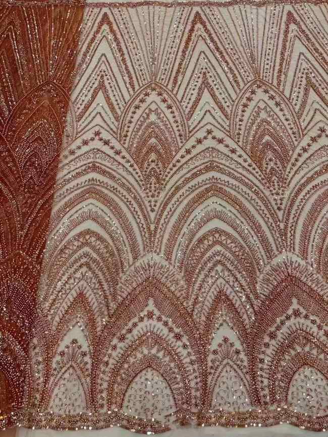 5 Yards Colorful Sequins Pearls Beaded Embroidered 3D Floral Lace Material Fabric For Dresses ZT095