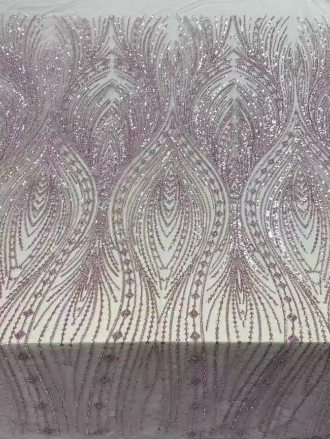 5 Yards Colorful Sequins Pearls Beaded Embroidered 3D Floral Lace Material Fabric For Dresses ZT105