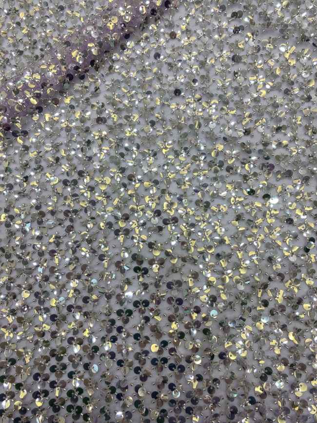 5 Yards Colorful Sequins Pearls Beaded Embroidered 3D Floral Lace Material Fabric For Dresses ZT121