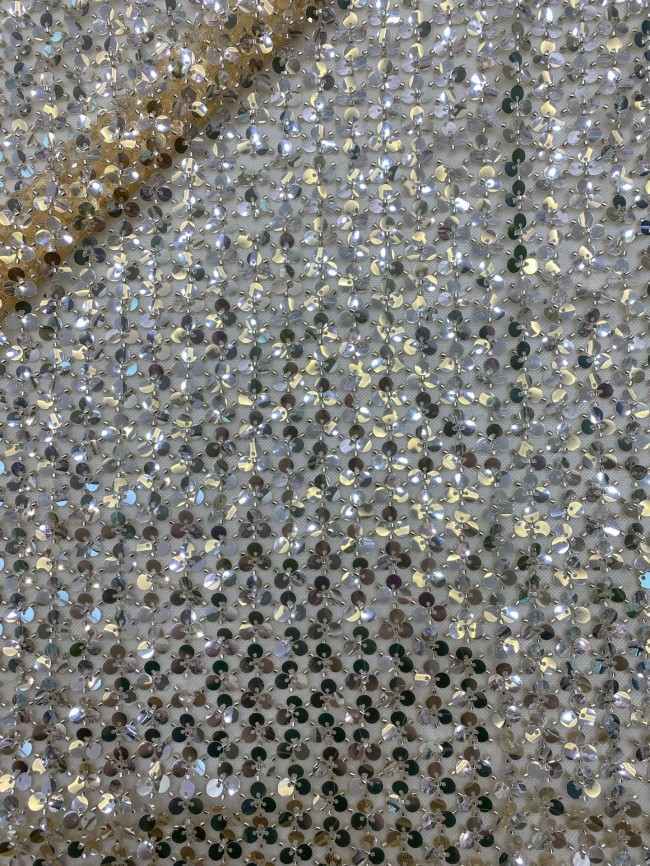 5 Yards Colorful Sequins Pearls Beaded Embroidered 3D Floral Lace Material Fabric For Dresses ZT121