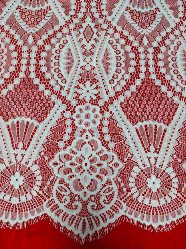 3 Meters Eyelash Chantilly Lace Material Fabric For Dresses QTL002