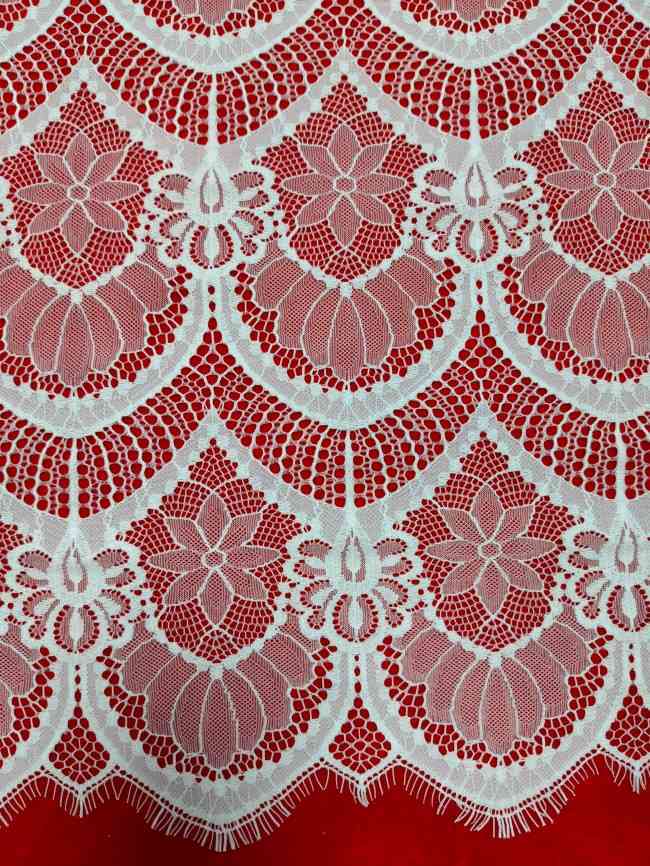 3 Meters Eyelash Chantilly Lace Material Fabric For Dresses QTL005