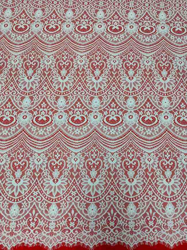 3 Meters Eyelash Chantilly Lace Material Fabric For Dresses QTL006