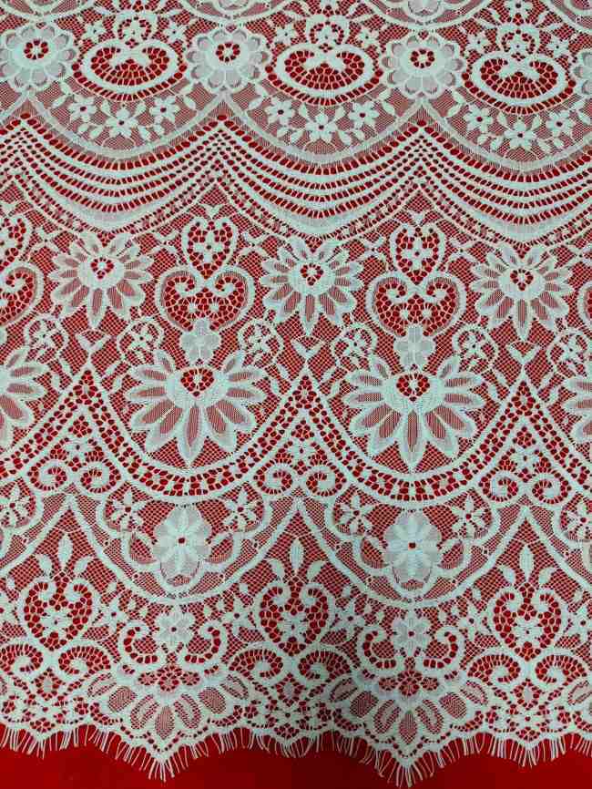 3 Meters Eyelash Chantilly Lace Material Fabric For Dresses QTL006