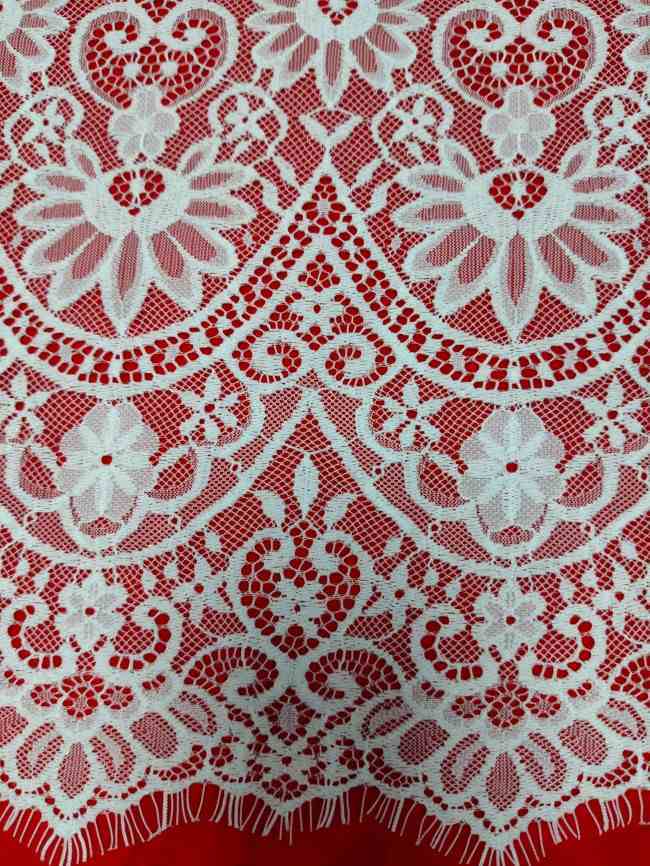 3 Meters Eyelash Chantilly Lace Material Fabric For Dresses QTL006