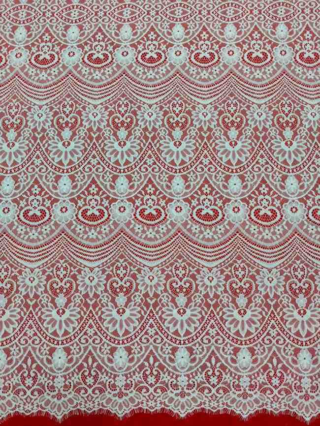 3 Meters Eyelash Chantilly Lace Material Fabric For Dresses QTL006