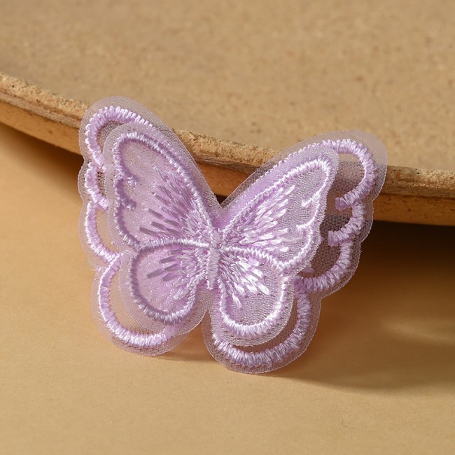 100 Pieces Embroidered 3D Butterfly Lace Applique Material For Dresses SK004