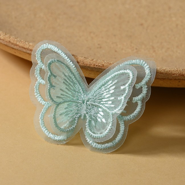 100 Pieces Embroidered 3D Butterfly Lace Applique Material For Dresses SK004