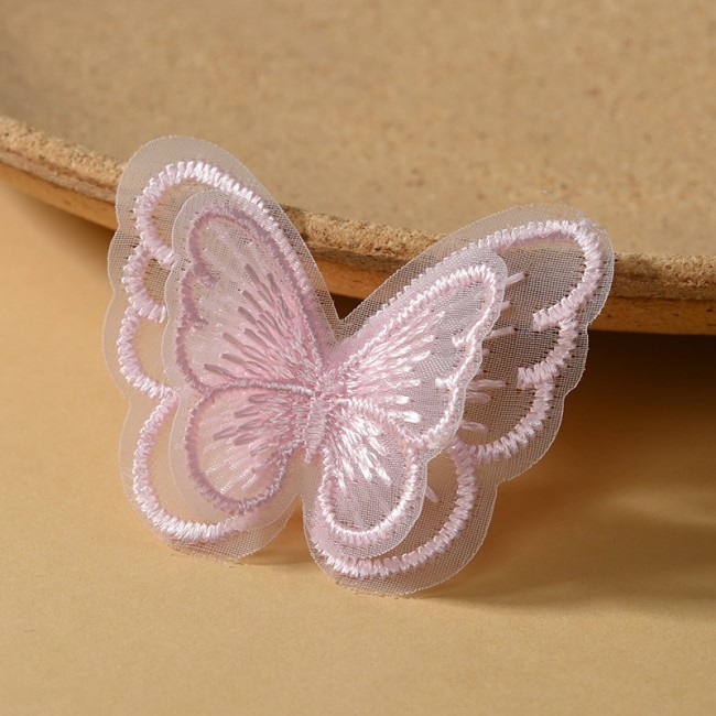 100 Pieces Embroidered 3D Butterfly Lace Applique Material For Dresses SK004