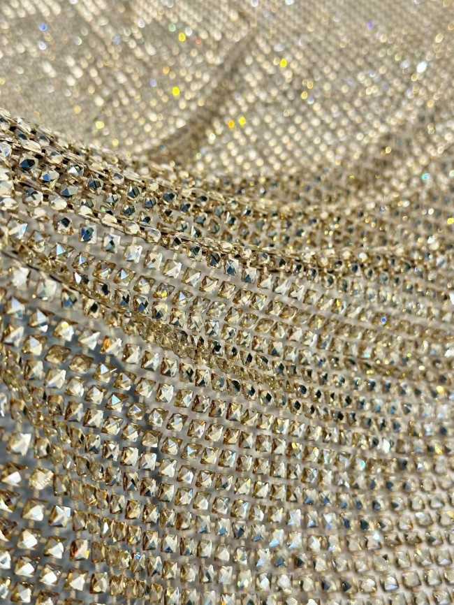 5 Yards Colorful Sequins Pearls Rhinestones Beaded Embroidered 3D Floral Lace Material Fabric For Dresses HN130