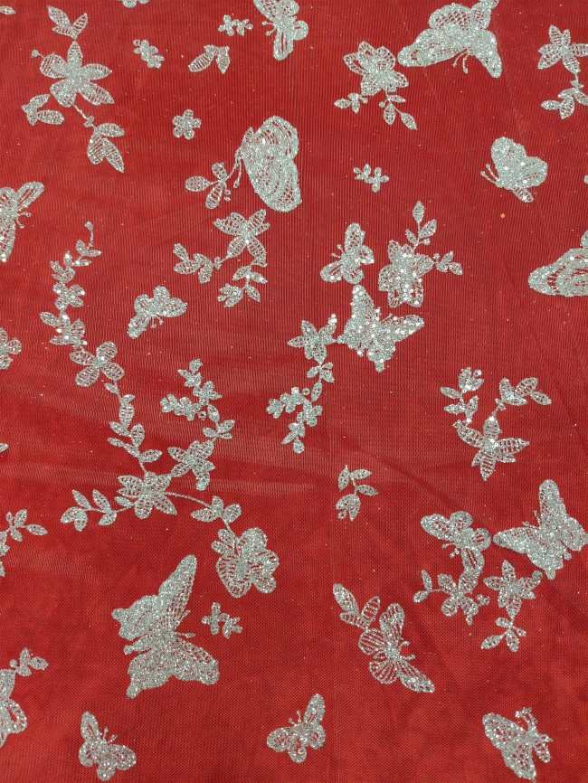 10 Yards Glittering Sequin Lace Material Fabric For Dresses LC021