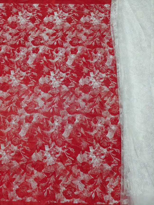 10 Yards Glittering Sequin Lace Material Fabric For Dresses LC023