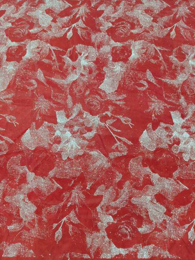 10 Yards Glittering Sequin Lace Material Fabric For Dresses LC023