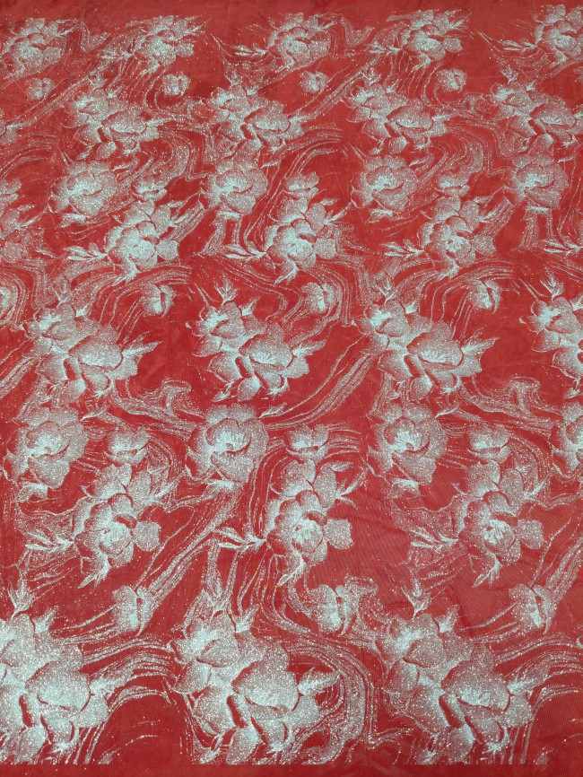 10 Yards Glittering Sequin Lace Material Fabric For Dresses LC026