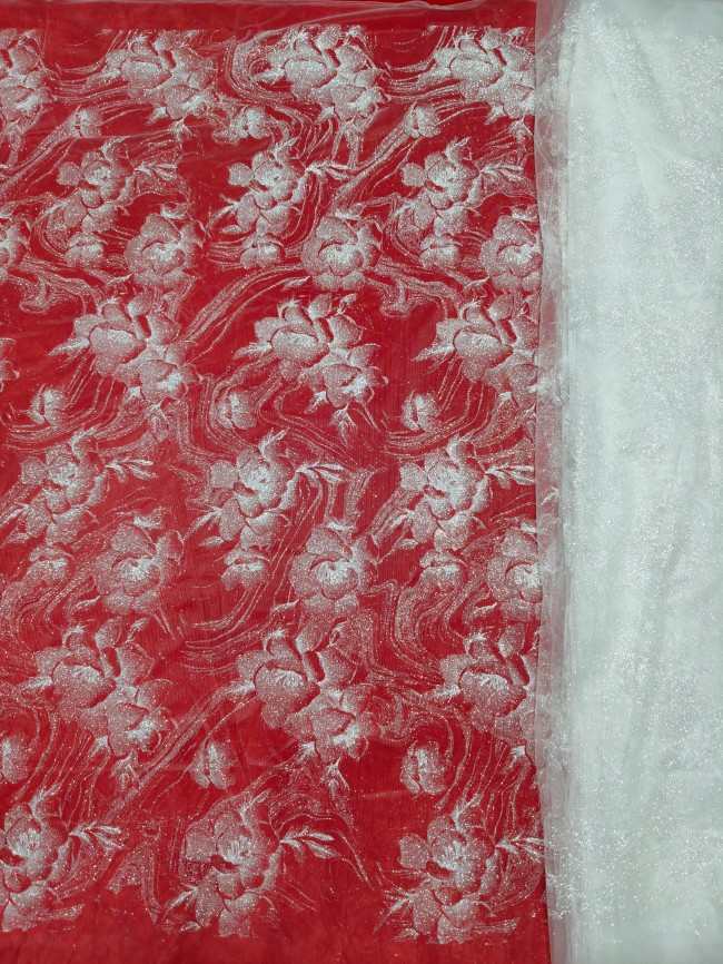 10 Yards Glittering Sequin Lace Material Fabric For Dresses LC026