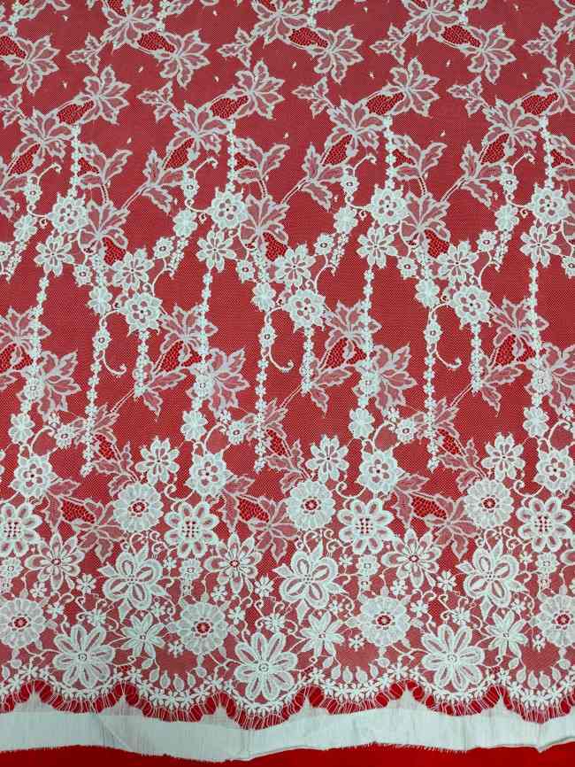 3 Meters Eyelash Chantilly Lace Material Fabric For Dresses QTL009