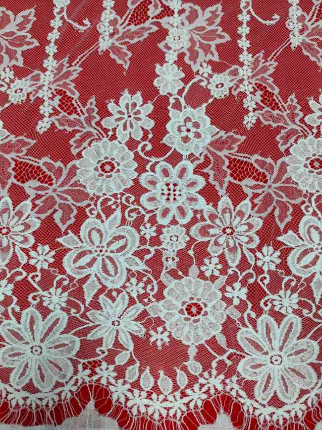 3 Meters Eyelash Chantilly Lace Material Fabric For Dresses QTL009