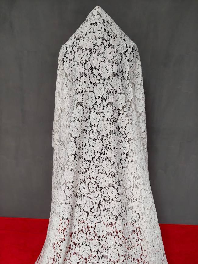 3 Meters Eyelash Chantilly Lace Material Fabric For Dresses QTL010