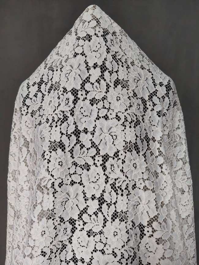 3 Meters Eyelash Chantilly Lace Material Fabric For Dresses QTL010