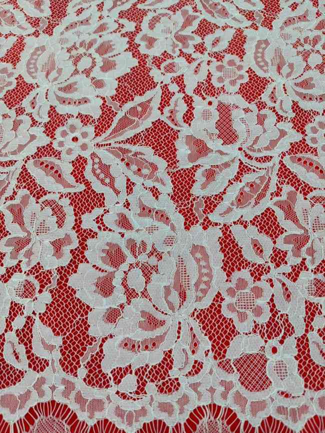 3 Meters Eyelash Chantilly Lace Material Fabric For Dresses QTL012