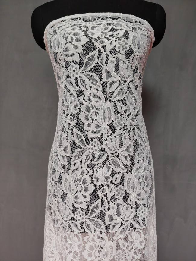 3 Meters Eyelash Chantilly Lace Material Fabric For Dresses QTL012