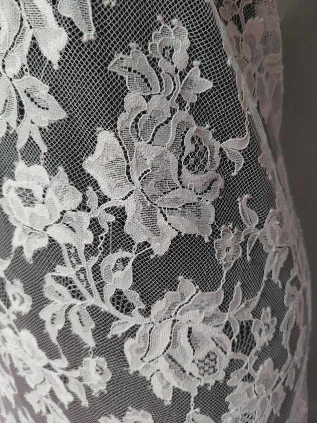 3 Meters Eyelash Chantilly Lace Material Fabric For Dresses QTL013