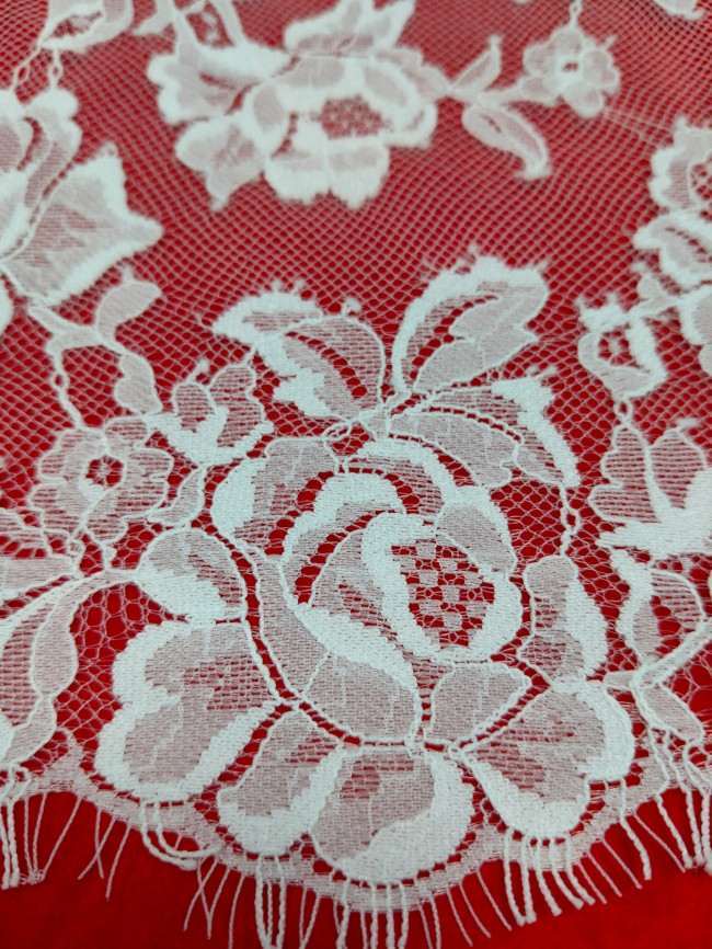 3 Meters Eyelash Chantilly Lace Material Fabric For Dresses QTL013