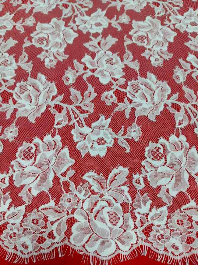 3 Meters Eyelash Chantilly Lace Material Fabric For Dresses QTL013