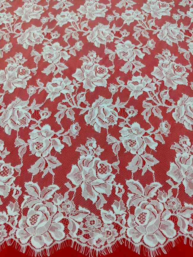 3 Meters Eyelash Chantilly Lace Material Fabric For Dresses QTL013