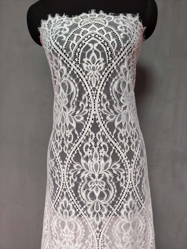 3 Meters Eyelash Chantilly Lace Material Fabric For Dresses QTL014