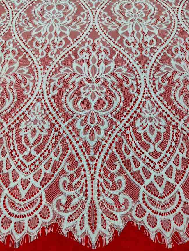 3 Meters Eyelash Chantilly Lace Material Fabric For Dresses QTL014